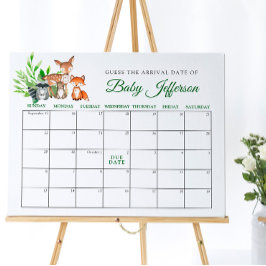 Bosdieren Baby Verwachte Bevalling Datum Kalender Poster