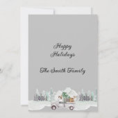 Bosdieren Baby's 1e Kerst Foto Kaart (Achterkant)