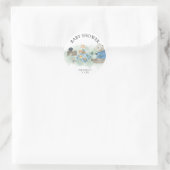 Bosdieren - babyshower ronde sticker (Tas)