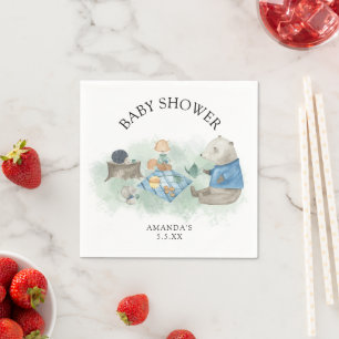 Bosdieren - babyshower servet