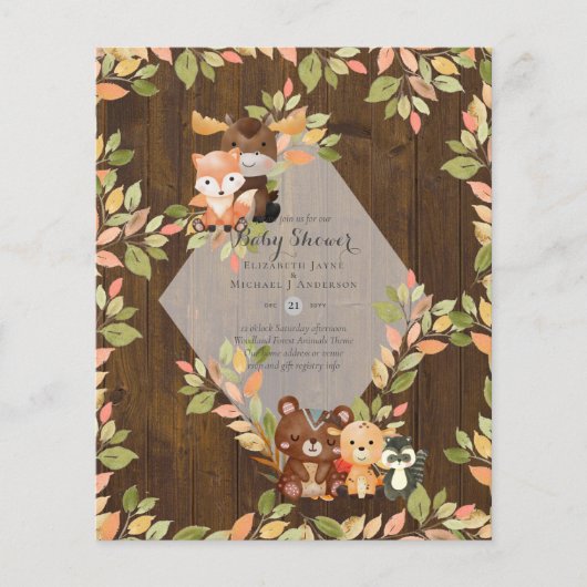 BOSDIEREN BABYSHOWER UITNODIGINGEN (Voorkant)