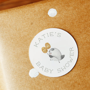 Bosdieren Band Parade Knuffel Baby Shower Ronde Sticker
