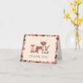 Bosdieren Bedanken Kaart (Gele Bloem)