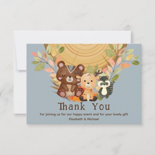 BOSDIEREN Bedankt Baby Shower (Voorkant)