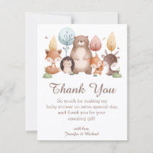bosdieren bedankt baby shower stijlvol