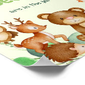 Bosdieren Beer Groene Planten Eucalyptus Spel Poster (Hoek)