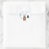 Bosdieren Beer Rustiek Blauw Bruin Hart Sticker (Tas)