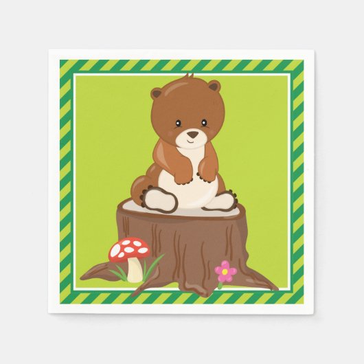 bosdieren | Beren welp Servetten (Voorkant)