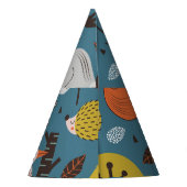 Bosdieren, blauw, Scandinavische stijl Feesthoedjes (Achterkant)