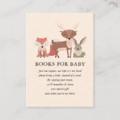 Bosdieren Boekverzoek Bos Baby Shower Informatiekaartje (Voorkant)