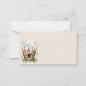 Bosdieren Boho Baby Display Shower Notitiekaartje (Achterkant)