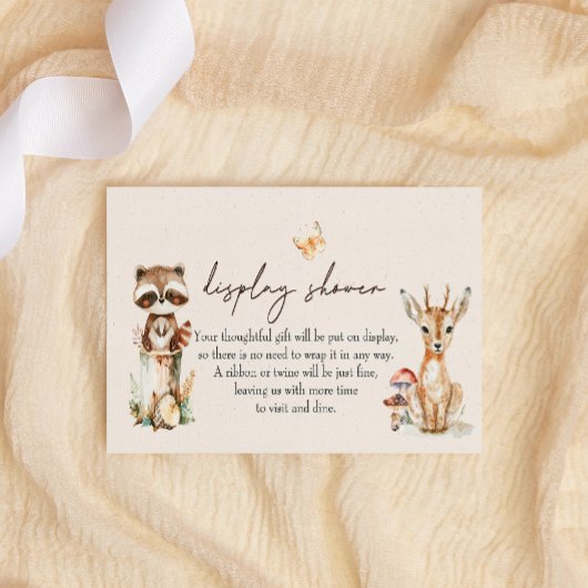 Bosdieren Boho Baby Display Shower Notitiekaartje