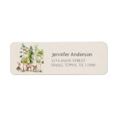 Bosdieren Boho Baby Shower Adres Etiket (Voorkant)