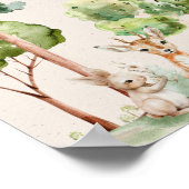 Bosdieren Boho Baby Shower Bord Poster (Hoek)