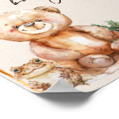 Bosdieren Boho Baby Shower Bord Poster (Hoek)