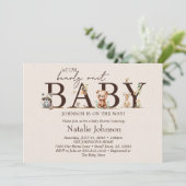 Bosdieren Boho Baby shower Kaart (Staand voorkant)
