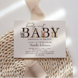Bosdieren Boho Baby shower Kaart
