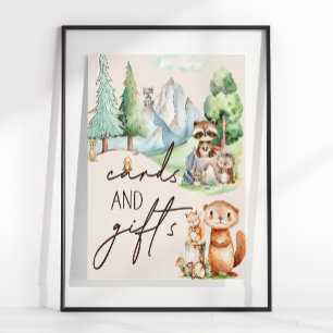 Bosdieren Boho Baby Shower Kaarten Cadeaus Bord Poster