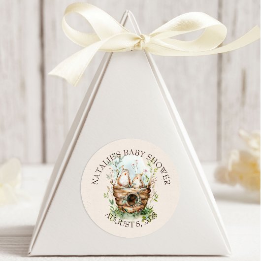 Bosdieren Boho Baby shower Ronde Sticker