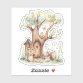 Bosdieren Boho Baby shower Sticker (Vel)