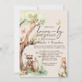 Bosdieren Boho Drive-By Baby Shower Uitnodiging (Voorkant)