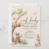 Bosdieren Boho Oh Baby Shower Kaart (Voorkant)