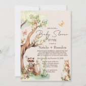 Bosdieren Boho Per Post Baby Shower Kaart (Voorkant)