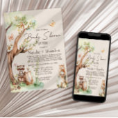 Bosdieren Boho Per Post Baby Shower Kaart