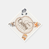 Bosdieren Boho Schattige Baby shower Servet (Hoek)