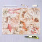Bosdieren Bos Antiek Vintage Decoupage Tissuepapier (Craft)