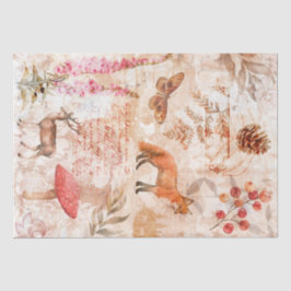Bosdieren Bos Antiek Vintage Decoupage Tissuepapier