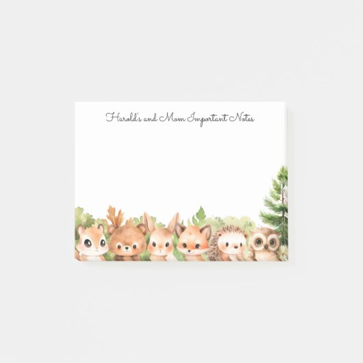 Bosdieren Bos Baby en Mam Post-it® Notes (Voorkant)