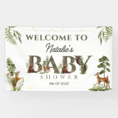 Bosdieren Bos Baby Shower Spandoek (Horizontaal)