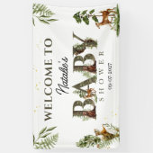 Bosdieren Bos Baby Shower Spandoek (Verticaal)