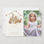 Bosdieren Bos Feestje Kinderen Verjaardag Foto Kaart (Voorkant)