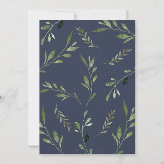 Bosdieren Bos groen Baby shower Chic Bedankkaart (Achterkant)