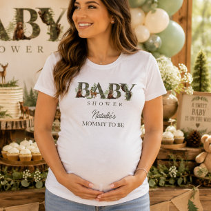 Bosdieren Bos Moeder Wordt Baby Shower T-shirt
