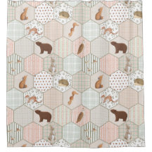 Bosdieren bos patchwork cadeau voor babyshower