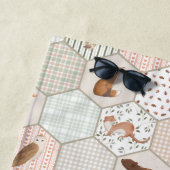 Bosdieren bos patchwork cadeau voor babyshower strandlaken (In situ)