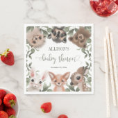 Bosdieren bos vrienden baby shower servet (Insitu)