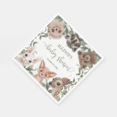 Bosdieren bos vrienden baby shower servet (Hoek)
