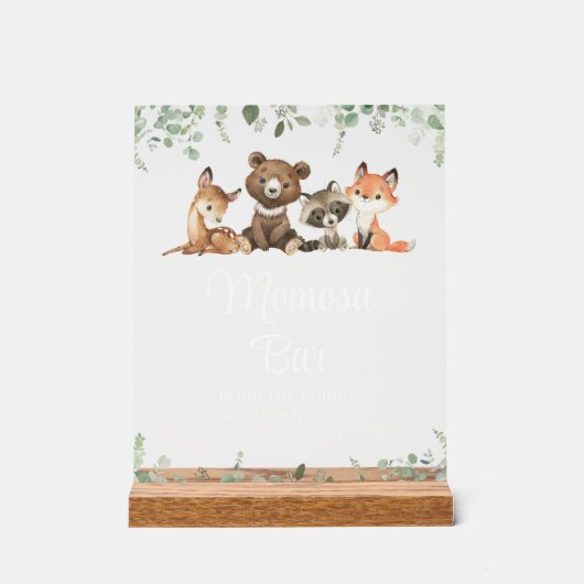 Bosdieren, Bos, Wild One, Momosa Bar Acryl Bord (Voorkant)