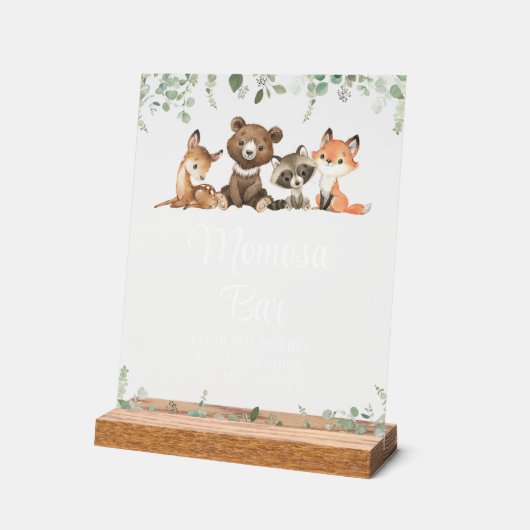 Bosdieren, Bos, Wild One, Momosa Bar Acryl Bord (Hoek)