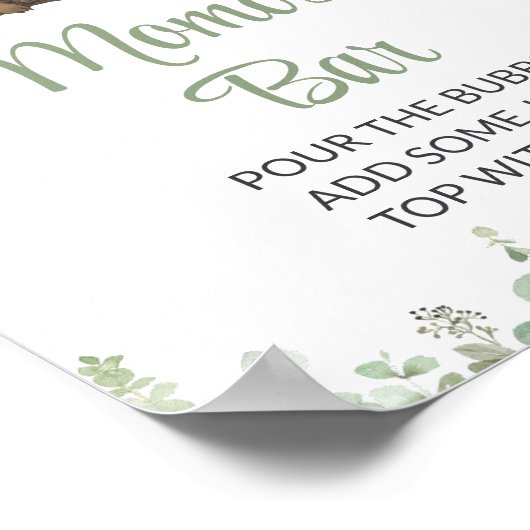 Bosdieren, Bos, Wild One, Momosa Bar Poster (Hoek)