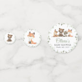 Bosdieren, Bos, Wilde, Baby shower Confetti (Voorkanten)