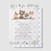 Bosdieren, Bos, Wilde, Baby shower Vellum Uitnodigingen (Offset (Uitnodiging))