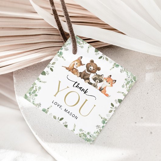 Bosdieren, Bos, Wilde, Eerste verjaardag Bedankjes Labels