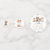 Bosdieren, Bos, Wilde, Eerste verjaardag Confetti (Voorkanten)