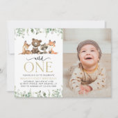 Bosdieren, Bos, Wilde, Eerste verjaardag Kaart (Voorkant)