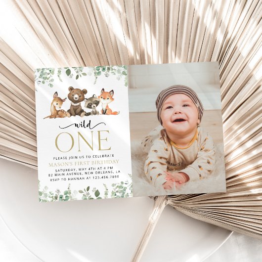 Bosdieren, Bos, Wilde, Eerste verjaardag Kaart